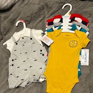 6 carters brand new baby outfits